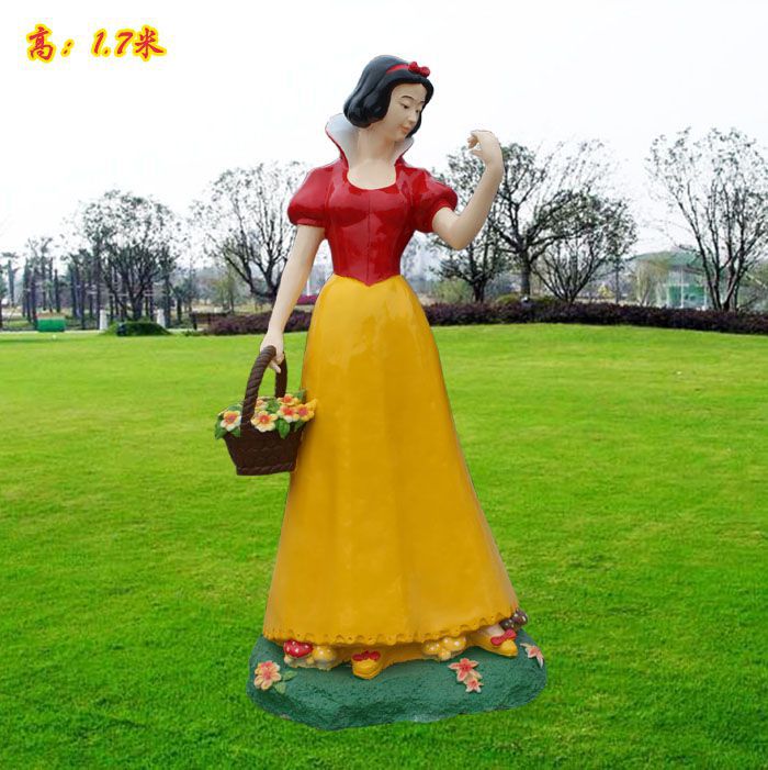 白雪公主雕塑廠家，卡通動漫人物雕塑，幼兒園雕塑小品