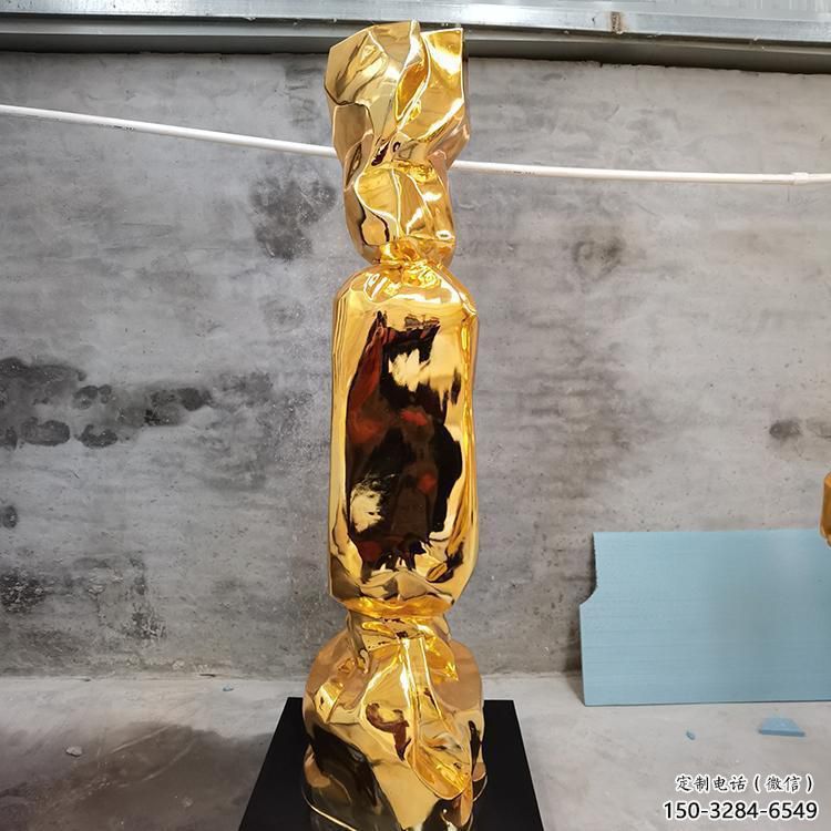 糖果雕塑廠，電鍍工藝制作，廣場(chǎng)不銹鋼糖果雕塑
