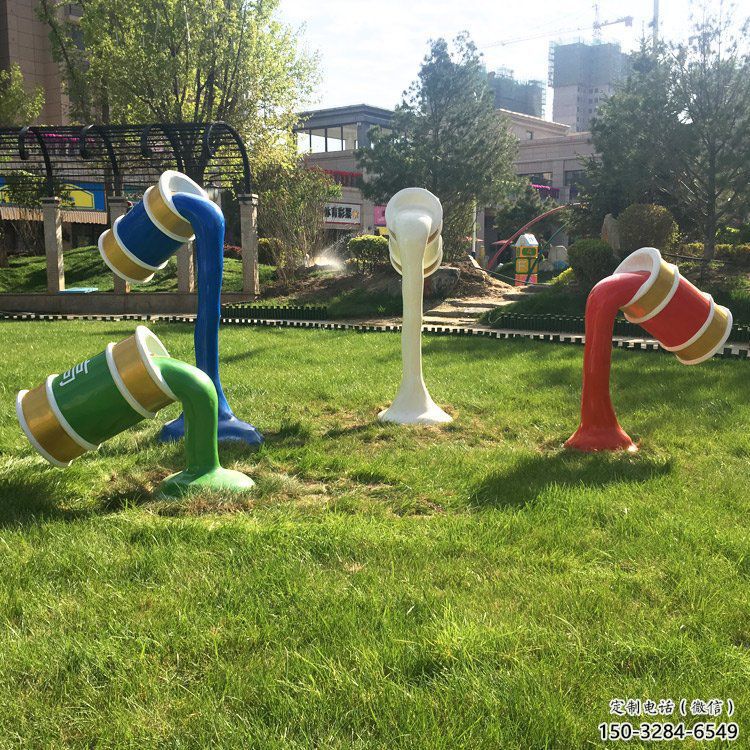 商業(yè)街油漆桶雕塑 售樓處學校雕塑 動漫擺件