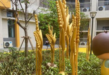古銅色水稻雕塑廠 大型城市雕塑生產(chǎn) 商業(yè)街擺件
