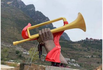 廣場(chǎng)號(hào)角雕塑 公園仿真雕塑 抽象擺件