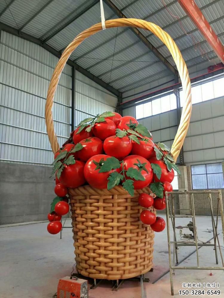 城市果籃雕塑 風景區(qū)彩繪雕塑 抽象擺件