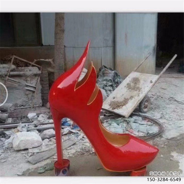 仿真高跟鞋雕塑 店門(mén)口園林雕塑 景觀小品