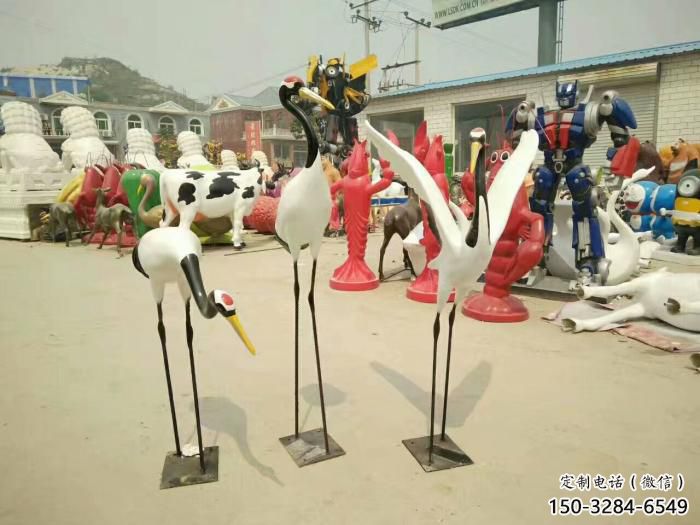 承接大型仙鶴雕塑 門口創(chuàng)意雕塑 售樓處小品