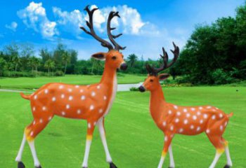 點(diǎn)擊仿古小鹿雕塑 庭院彩繪雕塑 田間小品