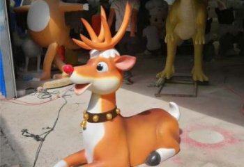 預(yù)定商場(chǎng)小鹿雕塑 仿真雕塑 店門口小品