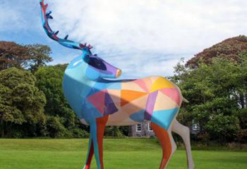 指用小鹿雕塑 風(fēng)景區(qū)幾何雕塑 廣場(chǎng)小品