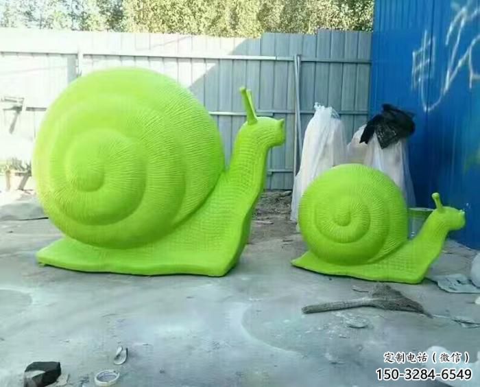 仿真玻璃鋼蝸牛雕塑廠家 店門(mén)口園林雕塑 卡通小品