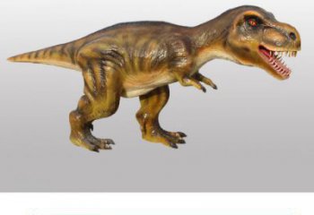 古銅色玻璃鋼恐龍雕塑 大型城市雕塑 商業(yè)街?jǐn)[件