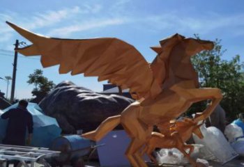 玻璃鋼仿真飛馬雕塑 店門口園林雕塑 動(dòng)物小品