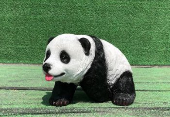廣場(chǎng)玻璃鋼熊貓雕塑廠家 公園仿真雕塑 抽象擺件