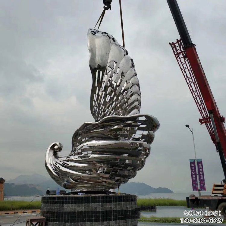 廣場(chǎng)不銹鋼海螺雕塑 公園仿真雕塑 抽象擺件
