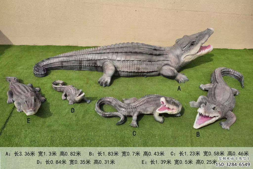 玻璃鋼仿真鱷魚雕塑 酒店公園雕塑 風(fēng)景區(qū)擺件