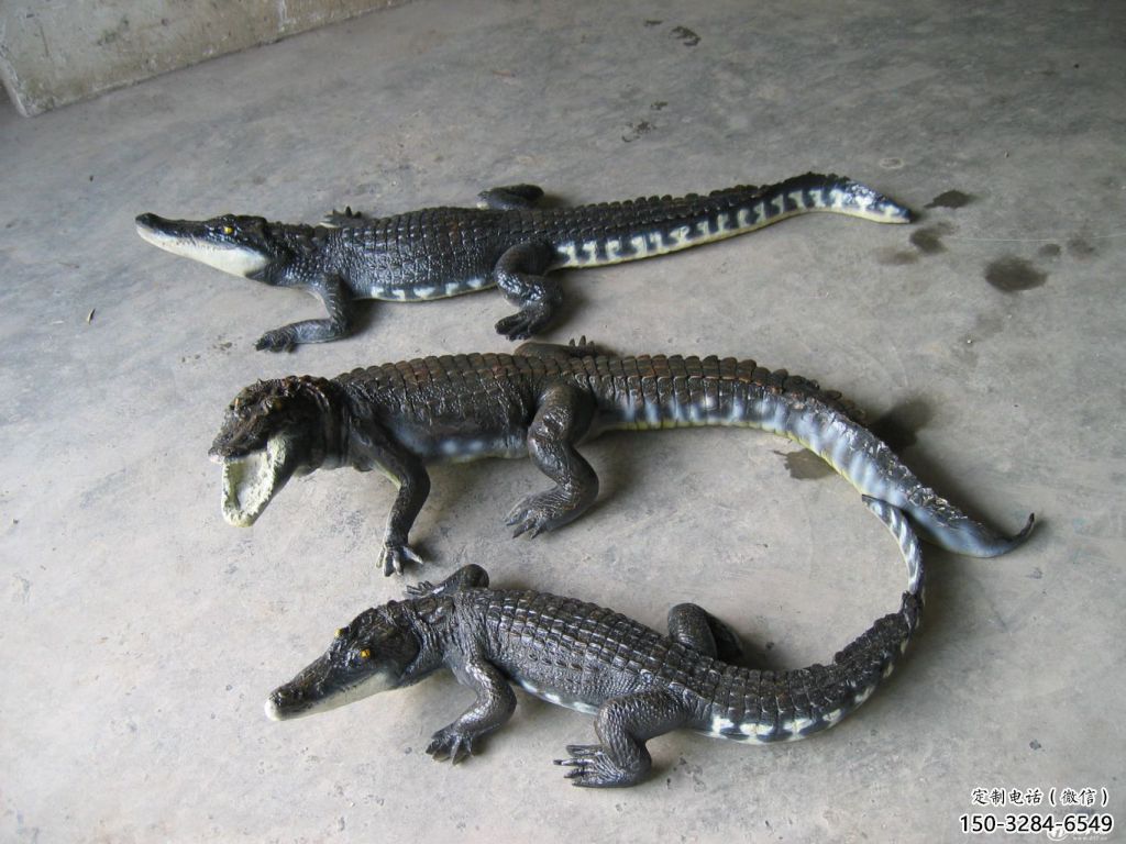 庭院玻璃鋼鱷魚雕塑 城市古銅色雕塑 動(dòng)物小品