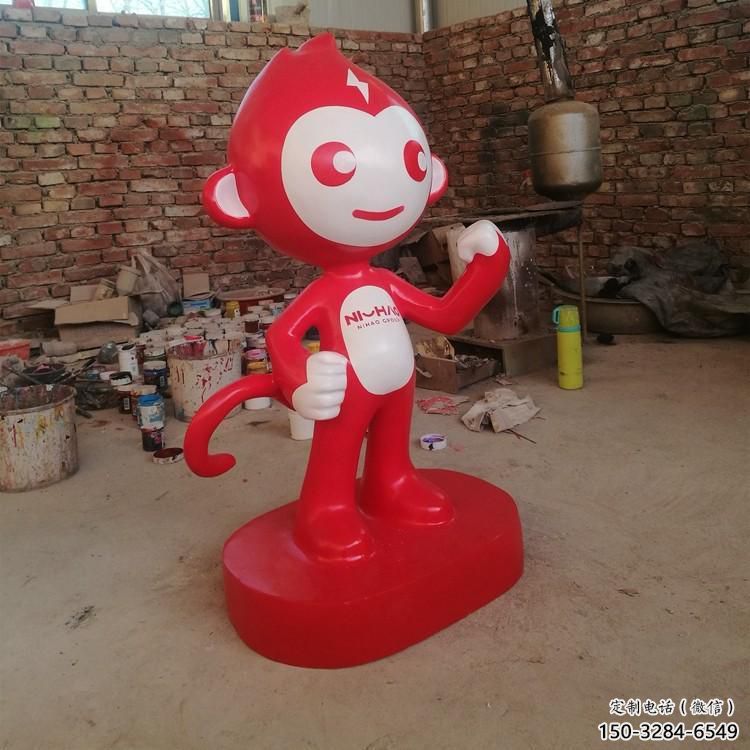 商場玻璃鋼猴子雕塑 仿真動(dòng)物雕塑 店門口小品