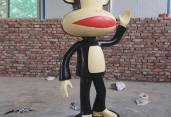 玻璃鋼彩繪猴子雕塑 仿真景觀雕塑 幼兒園擺件