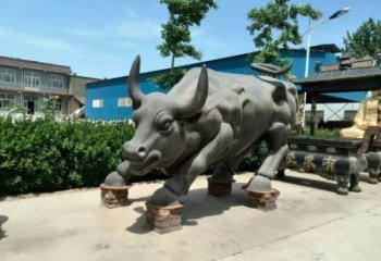 古銅色開荒牛銅雕塑 大型城市雕塑 商業(yè)街?jǐn)[件