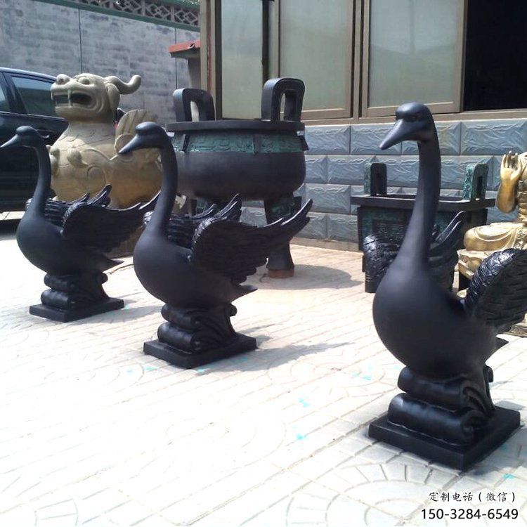 鴨子雕塑廠家，仿真動(dòng)物， 公園廣場街頭擺件 (16)