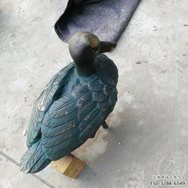 鴨子雕塑廠家，仿真動物， 公園廣場街頭擺件 (18)