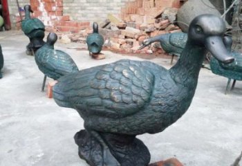 銅鴨子雕塑廠家，仿古工藝，公園廣場動物擺件 (2)