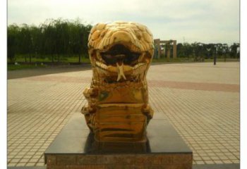 不銹鋼生肖雕塑，鍍鈦工藝，公園廣場戶外擺放 (2)