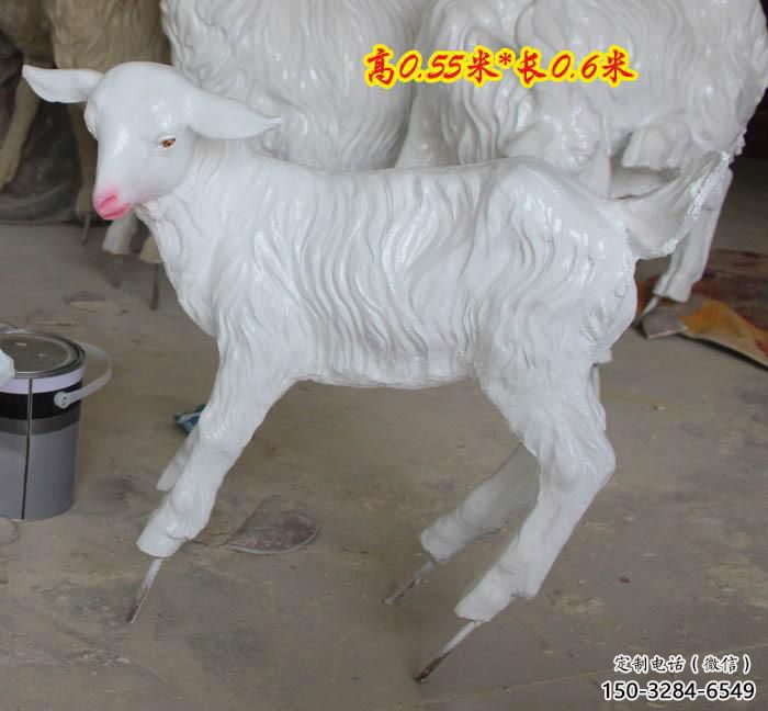 公園山羊雕塑廠家 酒店門(mén)口雕塑 彩繪擺件