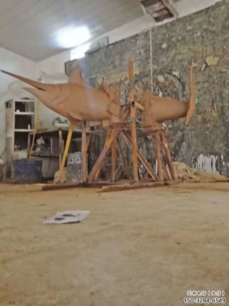 售樓處劍魚雕塑 商業(yè)街仿真雕塑 海洋生物擺件