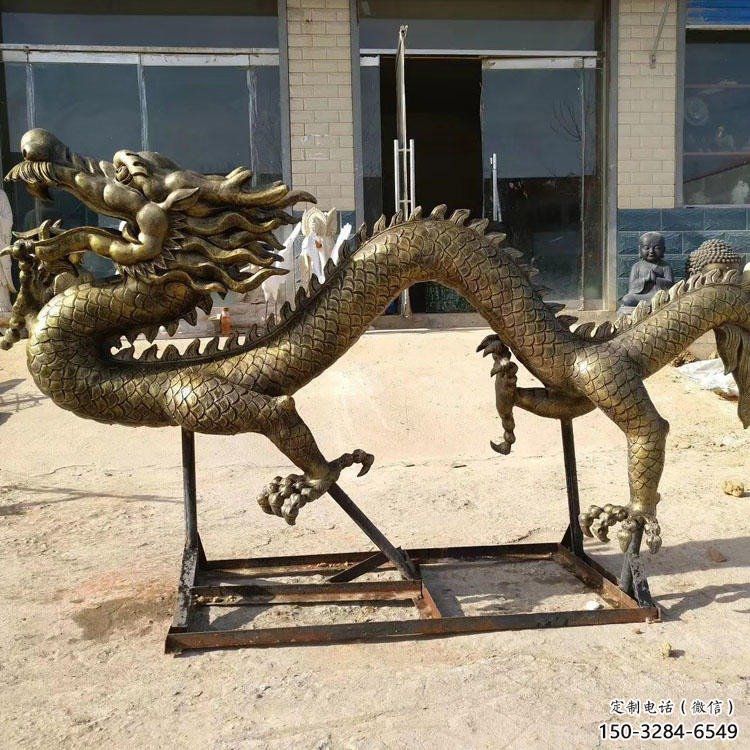 大型龍頭雕塑，黃銅材質(zhì)，公園園林?jǐn)[件