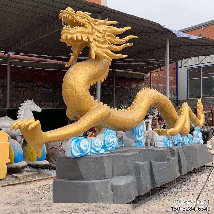 抽象龍頭雕塑，鑄銅動物雕塑，房地產(chǎn)售樓處擺件