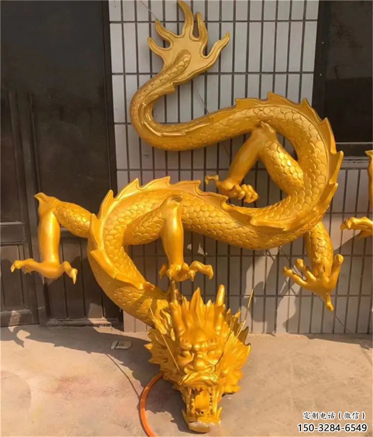 仿真龍頭雕塑，鑄銅動物雕塑，房地產(chǎn)售樓處擺件