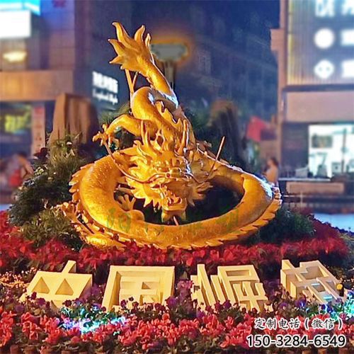 制作龍頭雕塑，鑄銅動(dòng)物雕塑，房地產(chǎn)售樓處擺件
