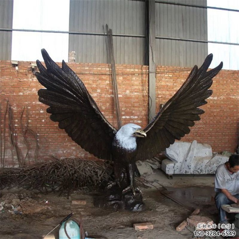 風景區(qū)銅老鷹雕塑 售樓處廣場雕塑 仿古擺件