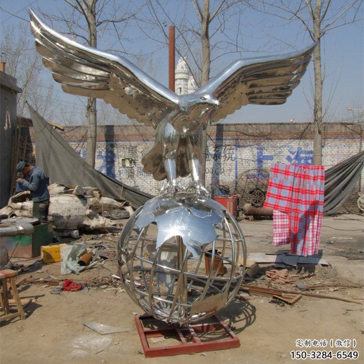 不銹鋼園林老鷹雕塑 風(fēng)景區(qū)仿真雕塑 廣場(chǎng)小品