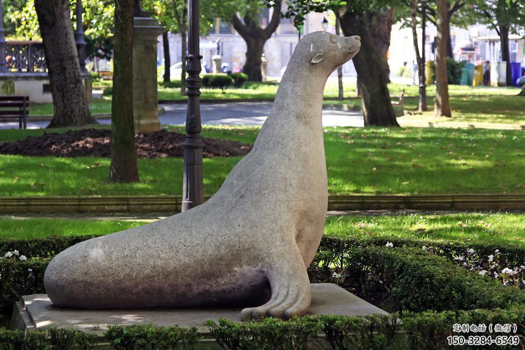 風景區(qū)海豹雕塑 售樓處廣場雕塑 仿古擺件