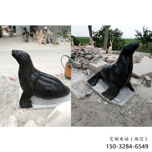 廣場海豹雕塑 公園仿真雕塑 抽象擺件