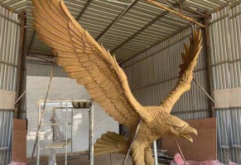 飛翔老鷹雕塑，烤漆工藝，公園園林小品