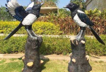 大型玻璃鋼喜鵲雕塑 廣場近代雕塑 門口小品