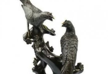 古銅色喜鵲銅雕塑 大型城市雕塑 商業(yè)街?jǐn)[件