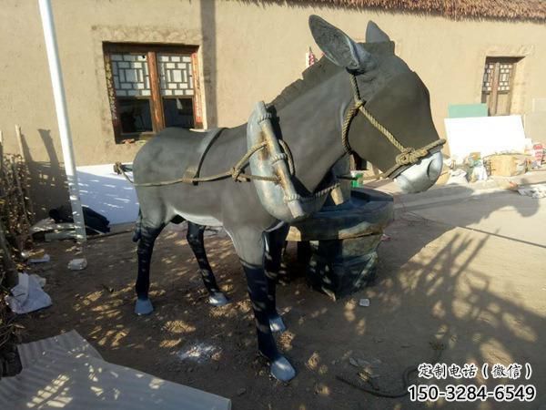 創(chuàng)意毛驢雕塑 步行街店門口雕塑 影視劇小品