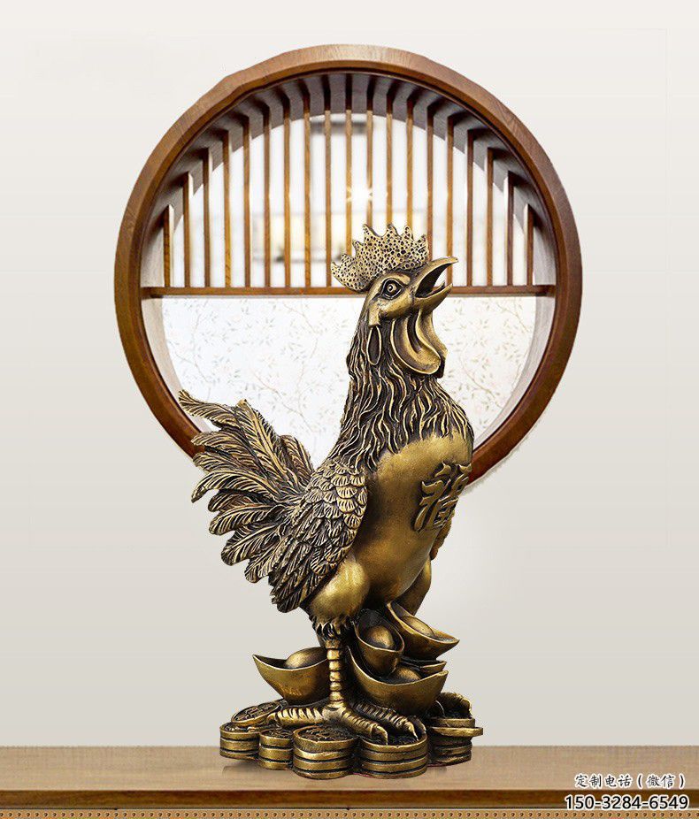 庭院小雞雕塑，現(xiàn)代小品，彩繪工藝