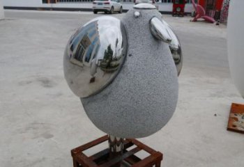 操場鳥類雕塑，公園主題，鏡面工藝