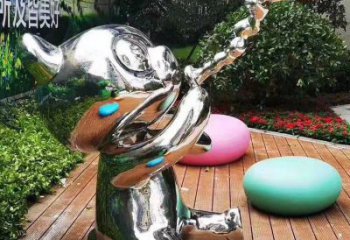 售樓部小貓雕塑，景觀題材，抽象工藝