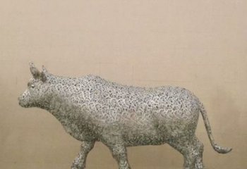 售樓部小牛雕塑，家禽小品，鏤空工藝