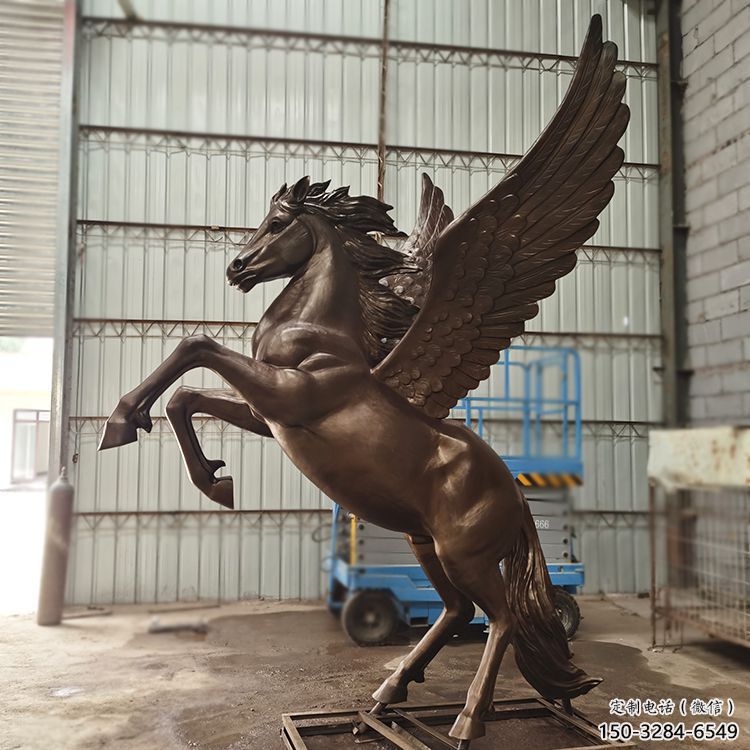 步行街天馬雕塑，景觀主題，古銅工藝