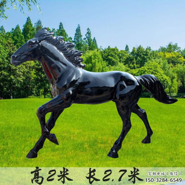 操場(chǎng)小馬雕塑，公園題材，仿真工藝