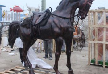 步行街小馬雕塑，景觀主題，古銅工藝