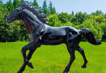 操場(chǎng)小馬雕塑，公園題材，仿真工藝