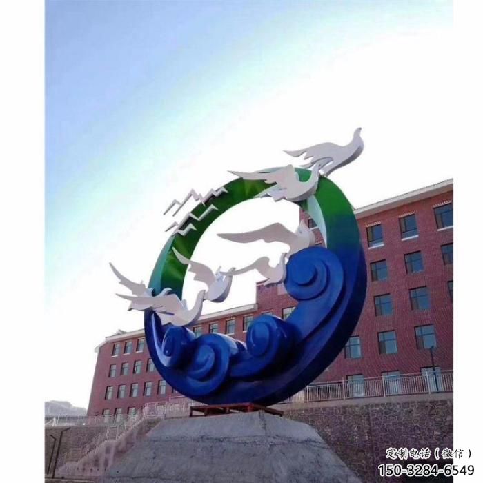 水景大雁雕塑 風(fēng)景區(qū)幾何雕塑 廣場小品