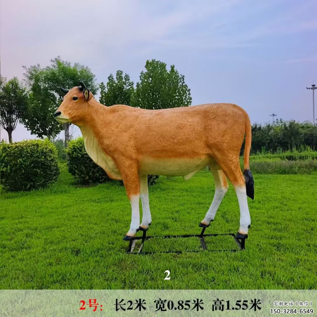 彩繪黃牛雕塑 仿真雕塑 步行街?jǐn)[件