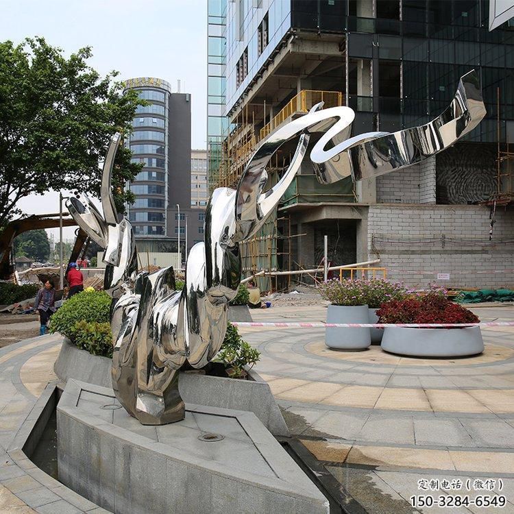 冷飲店貓咪雕塑，鍍銅海洋雕塑，鏡面工藝